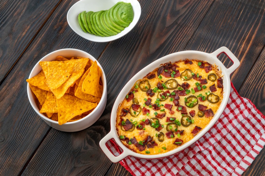 Dish of Jalapeno popper dip