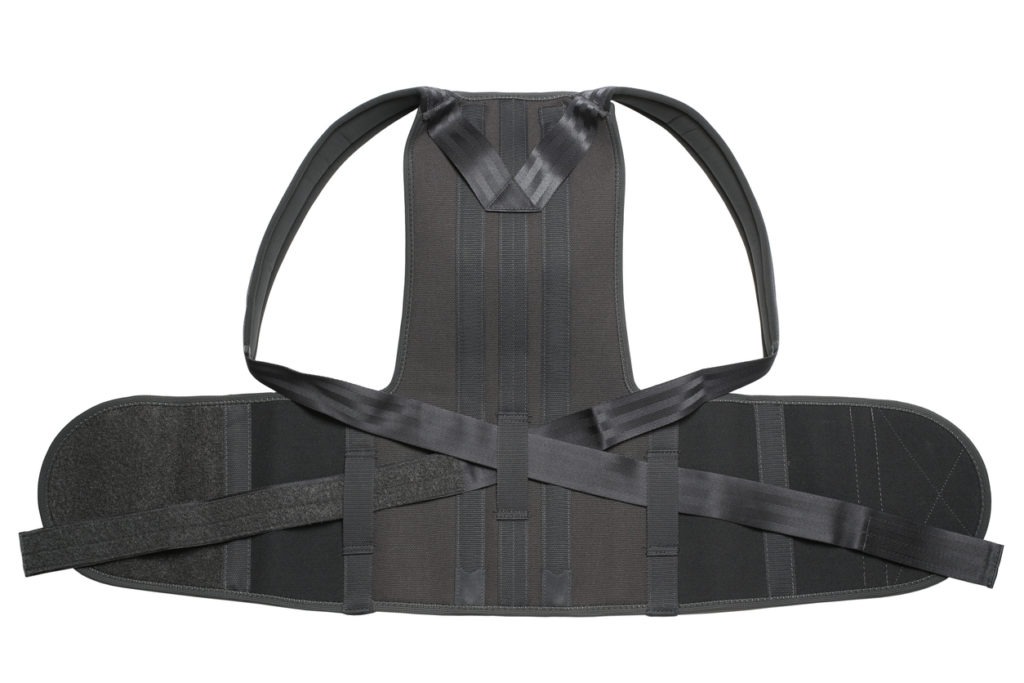 black color back brace in white background