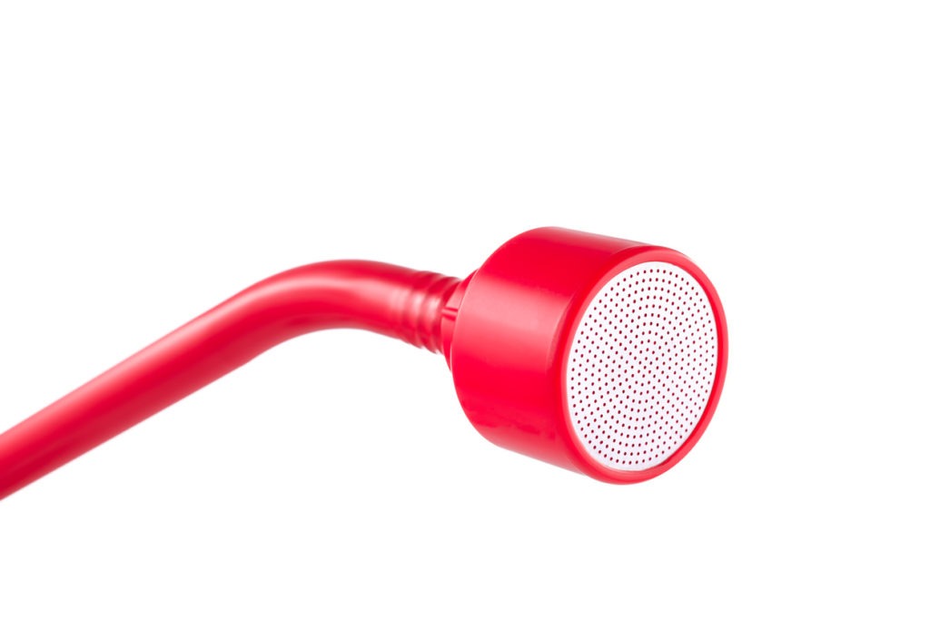 ed nozzle watering wand in white background