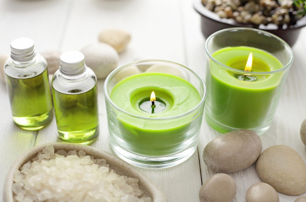 ighted aromatherapy candles
