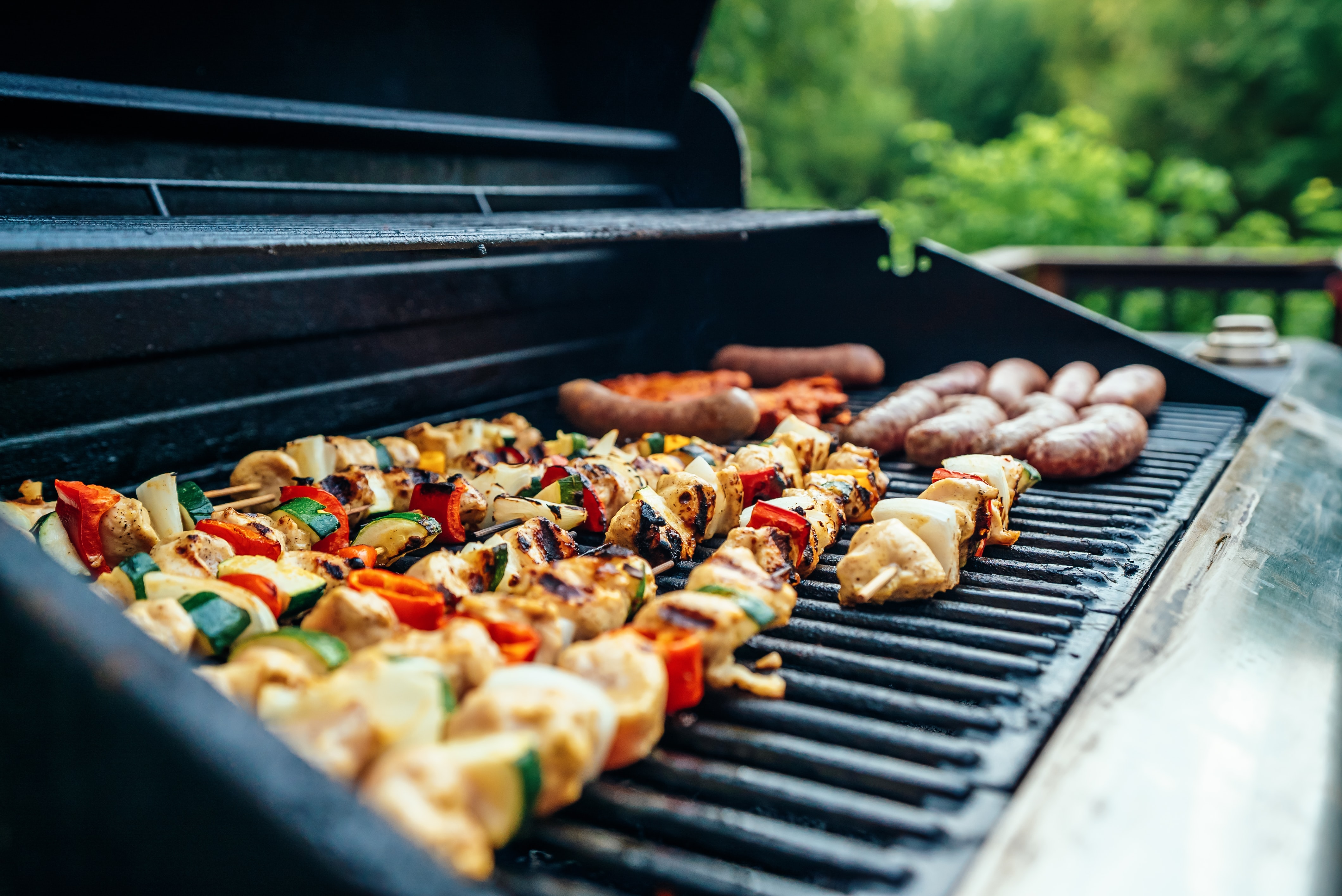 food on the grill