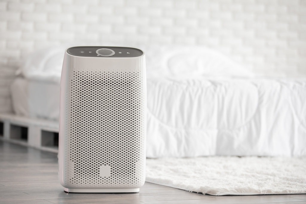 an air purifier in the bedroom