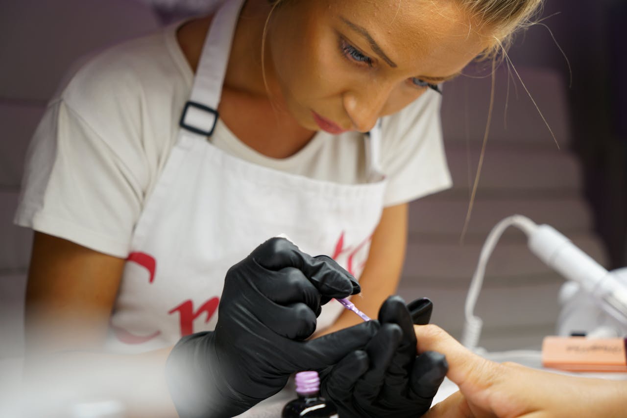 acrylic nails with gel polish