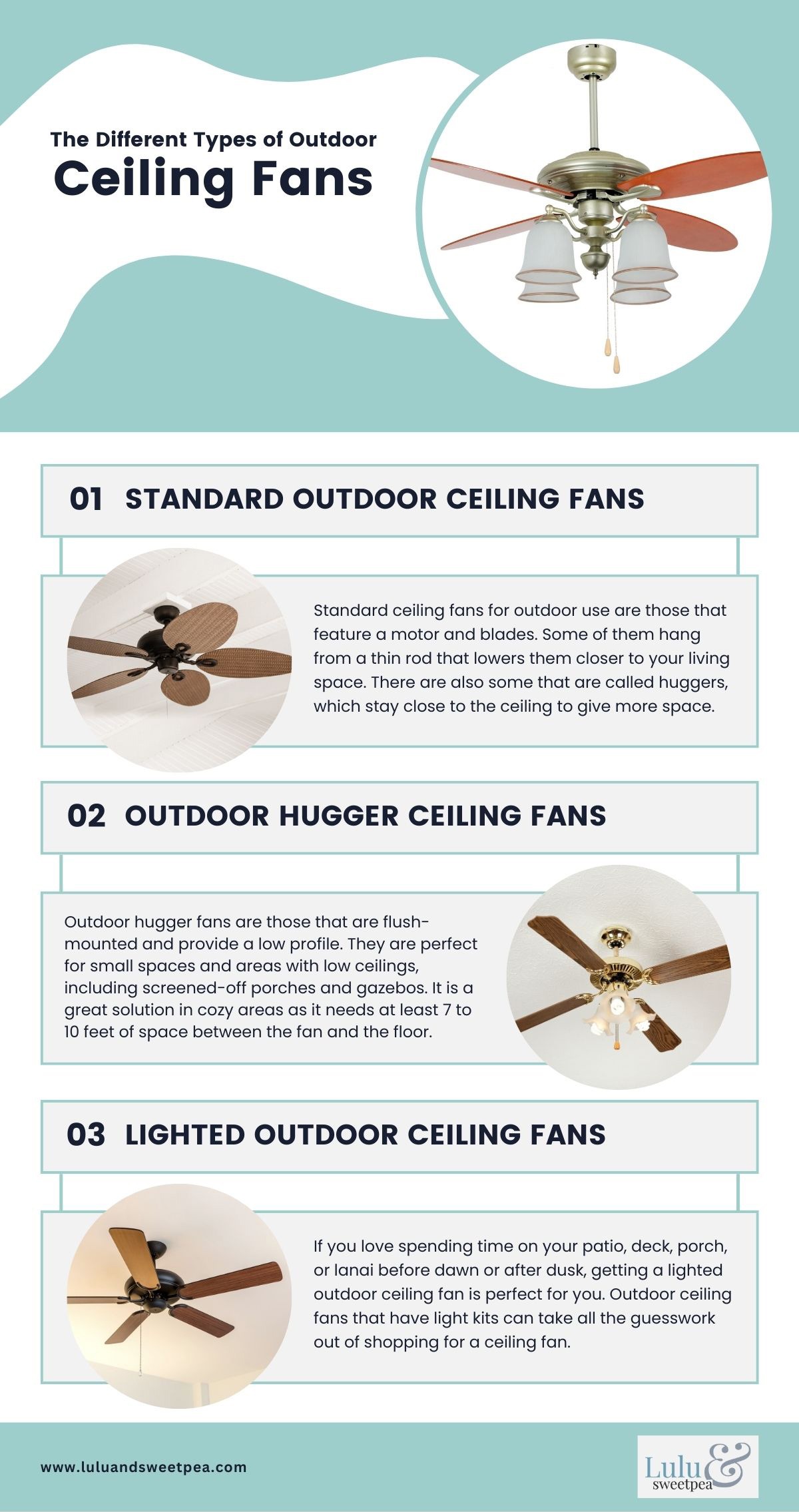 The Different Types of Outdoor Ceiling Fans