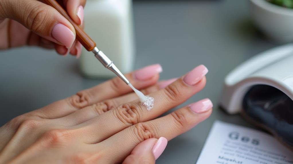 nail glue application process