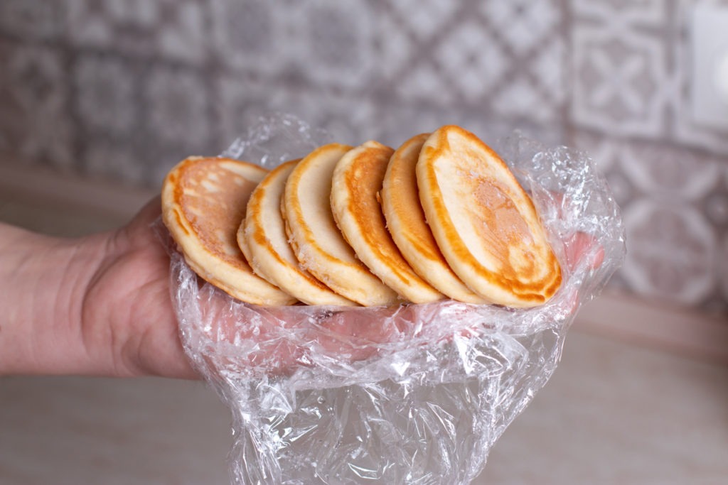 Frozen pancakes on hand