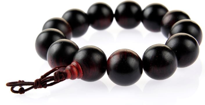 a black sandalwood bracelet