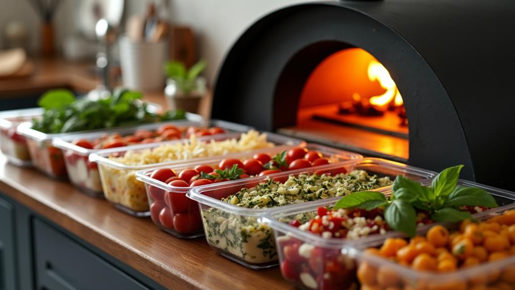 customizable pizza topping containers