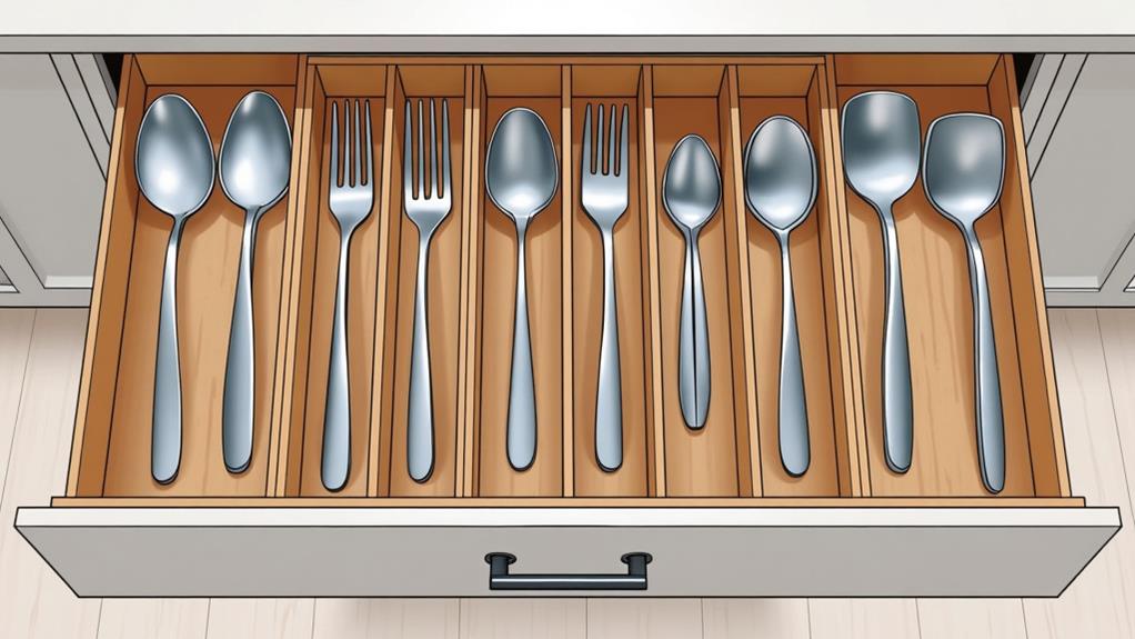 organize kitchen utensils efficiently