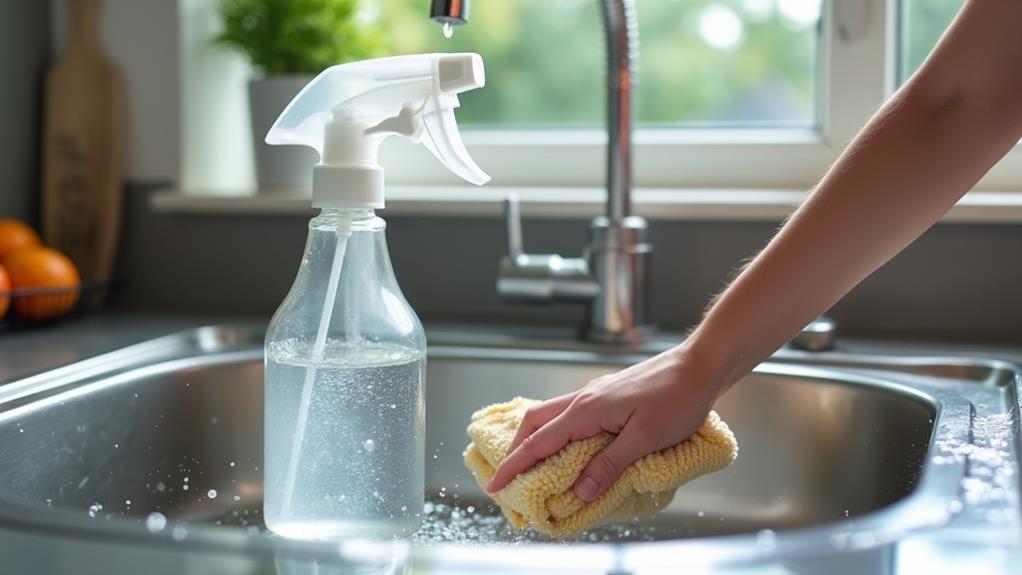 vinegar water cleaning mixture