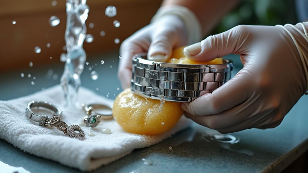 clean with soap water