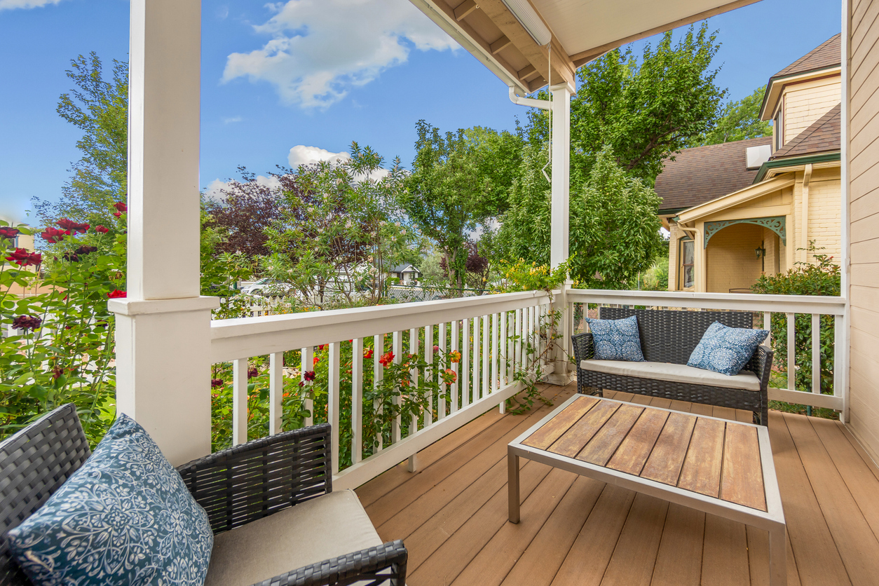 a backyard home patio