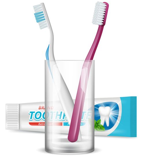 Toothbrush and toothpaste