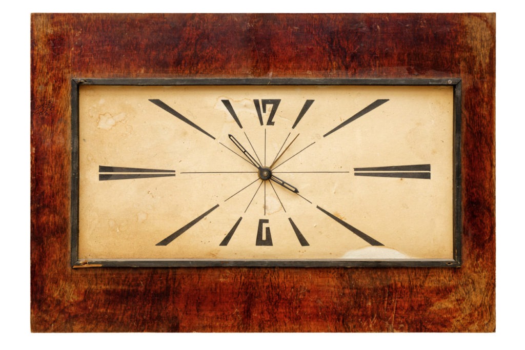 Rectangular Retro Wall Clock