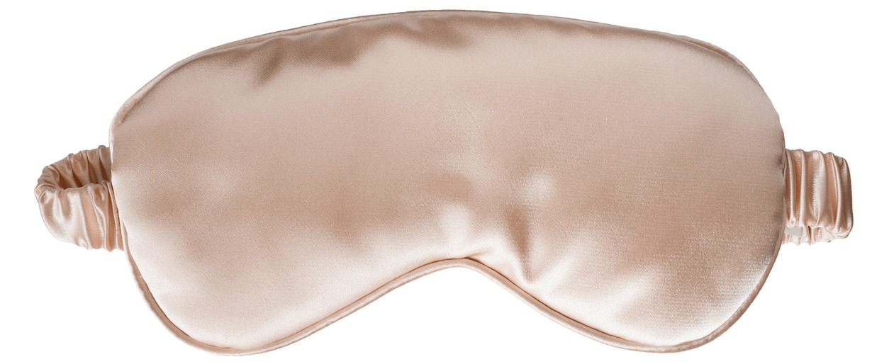 color silk sleep mask in white background