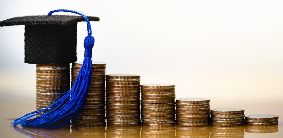 graduation hat with coins