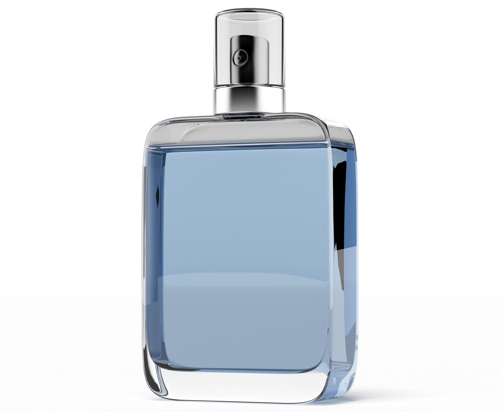 perfume bottle in white background