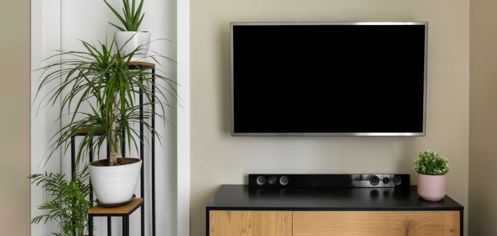 TV with a soundbar speaker