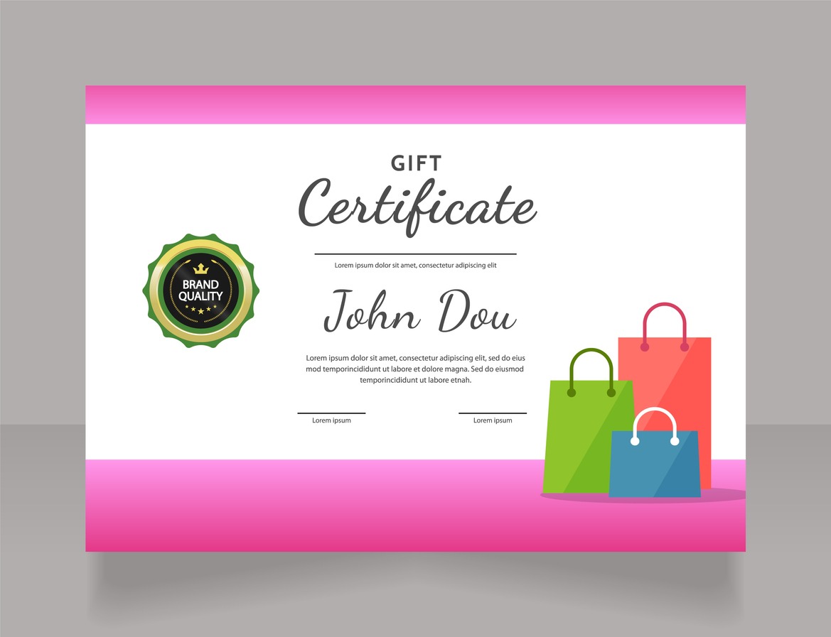 Personalized gift certificate