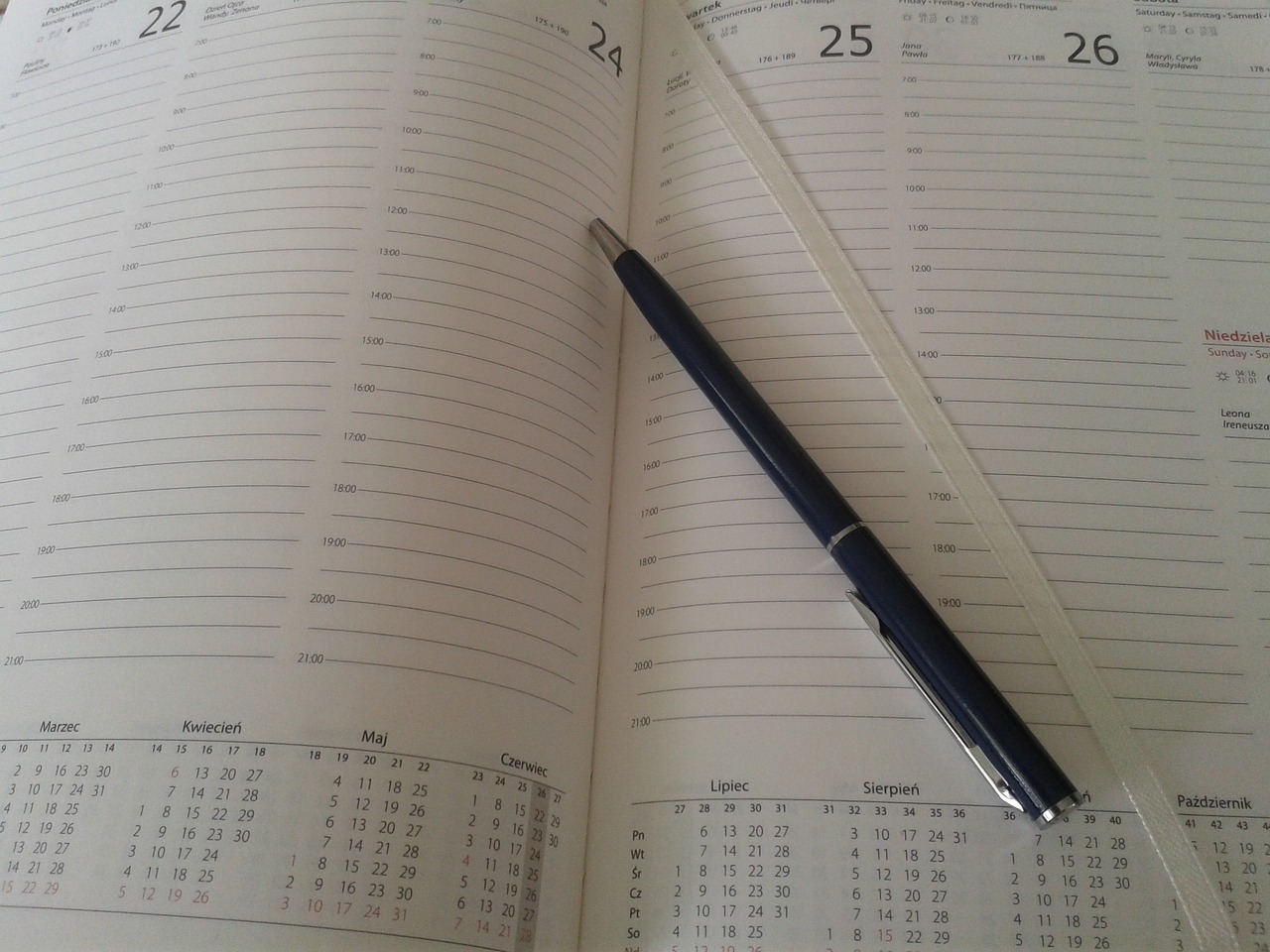 A calendar or an organizer