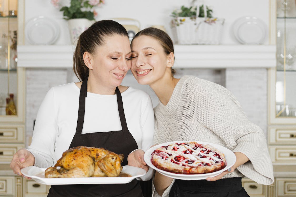 mother-and-daughter Cook meals