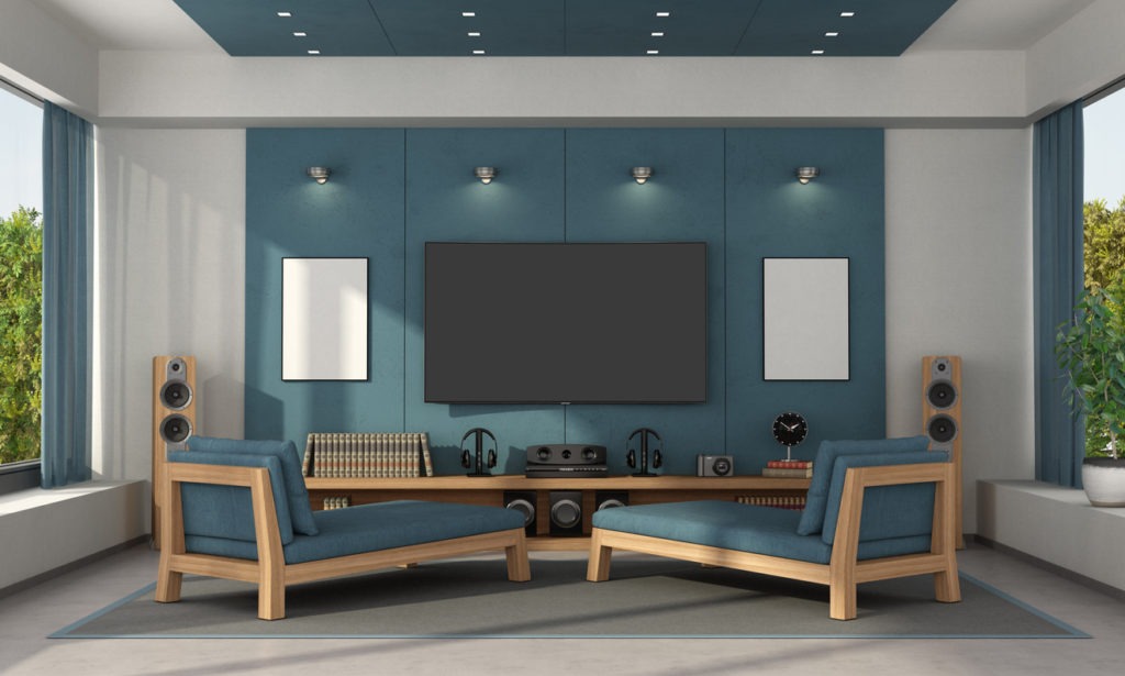 TV set in a modern room