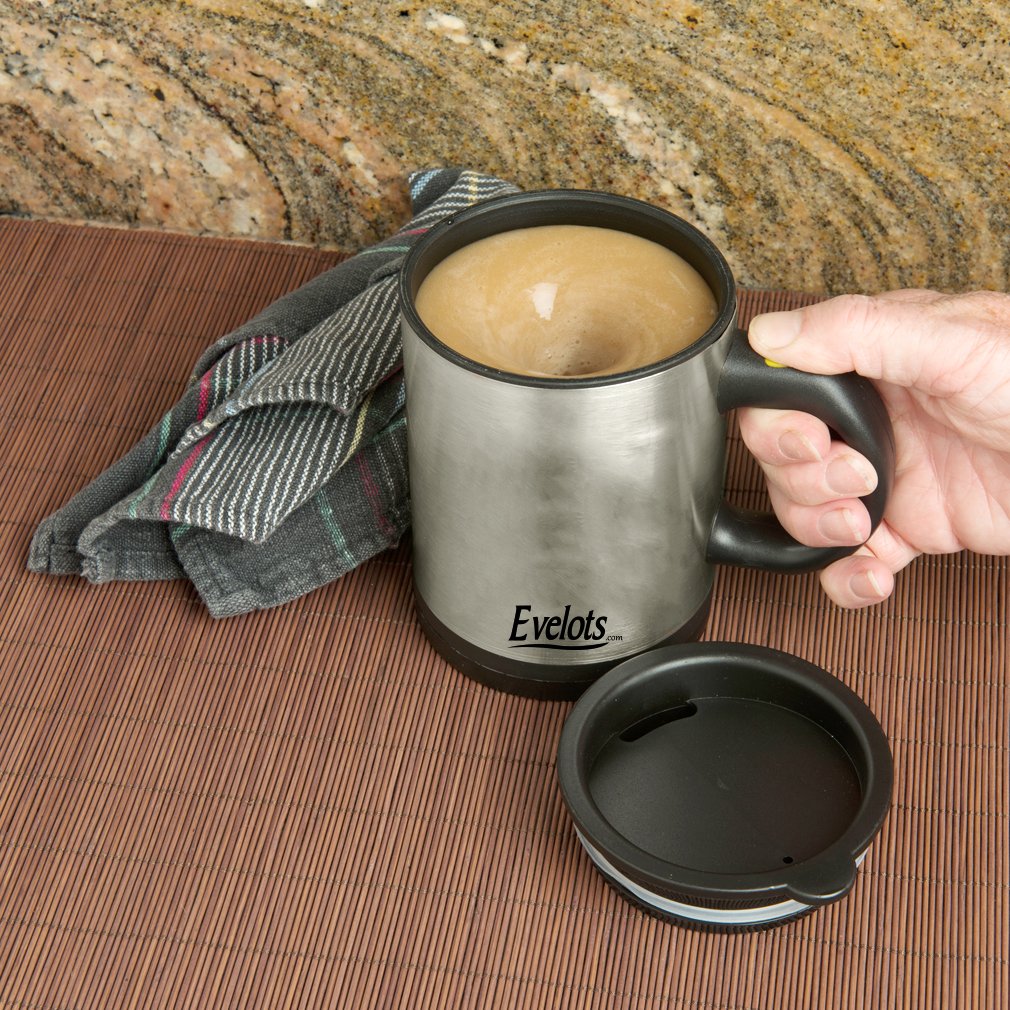 A self stirring mug by Evelots stirring coffee
