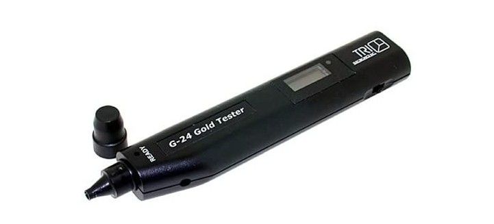 A portable electronic gold tester