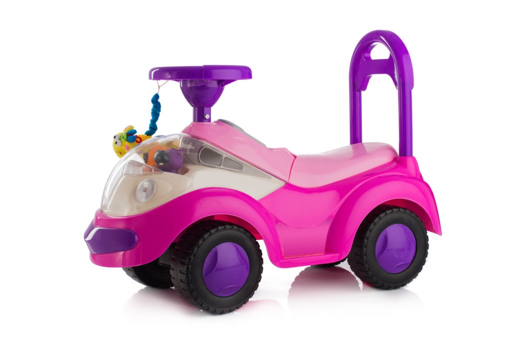 small pink toy car
