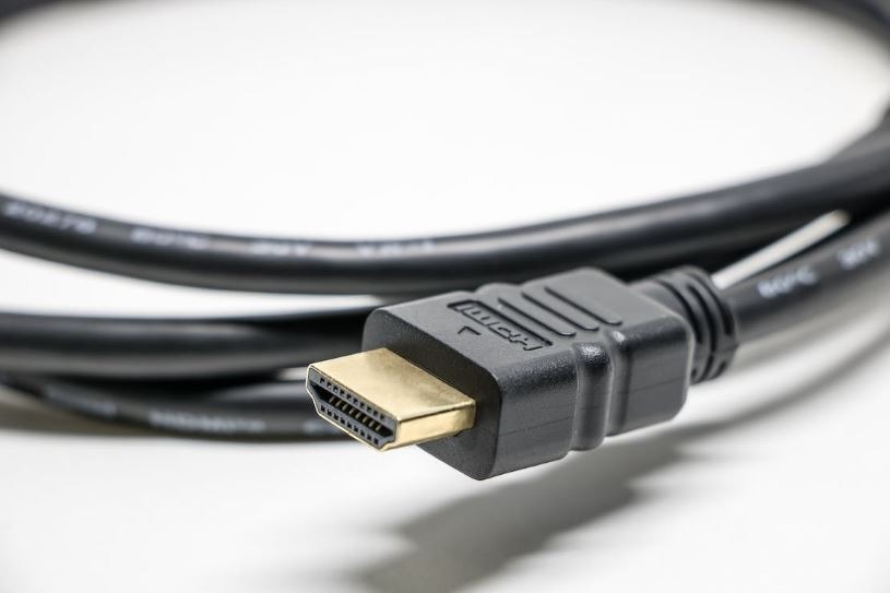 a close-up shot of an hdmi cable