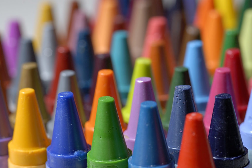Closeup image of crayons
