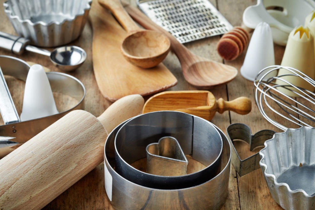 assorted baking tools
