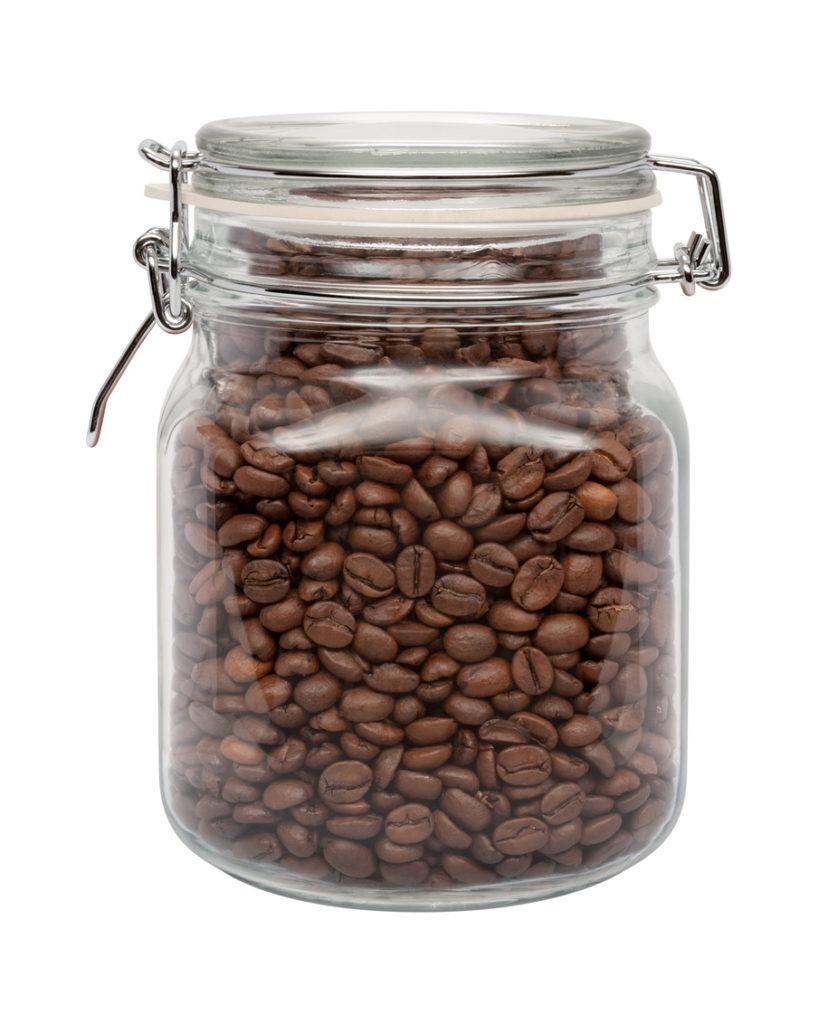 Coffee Beans in a Glass Canister