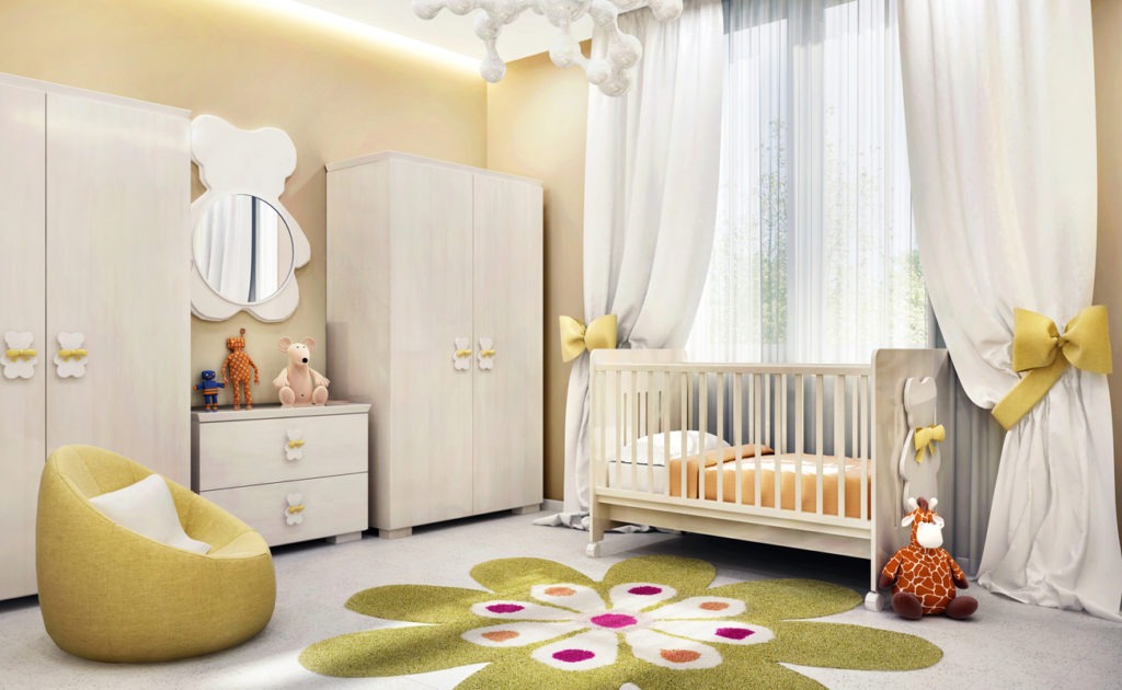 Modern children`s room for baby