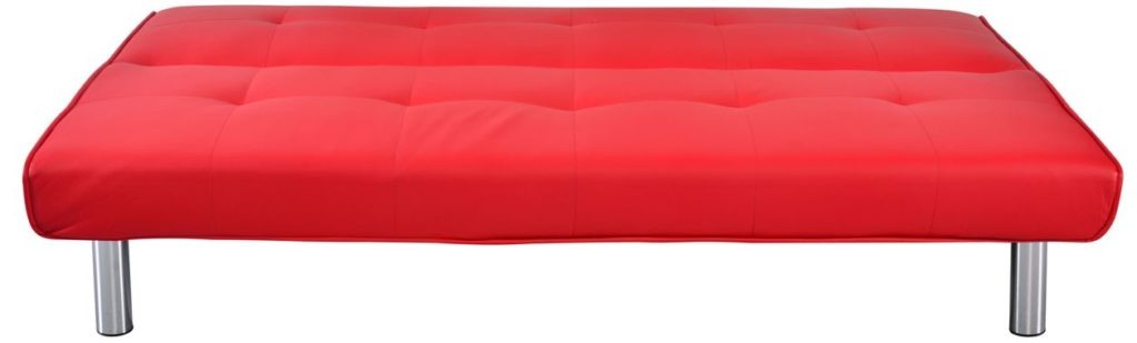 red futon bed and couch
