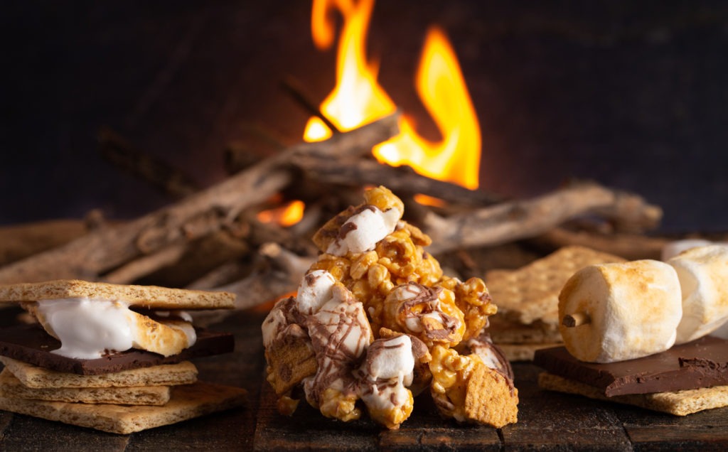 A Pile of Smore Flavored Popcorn at a Campout