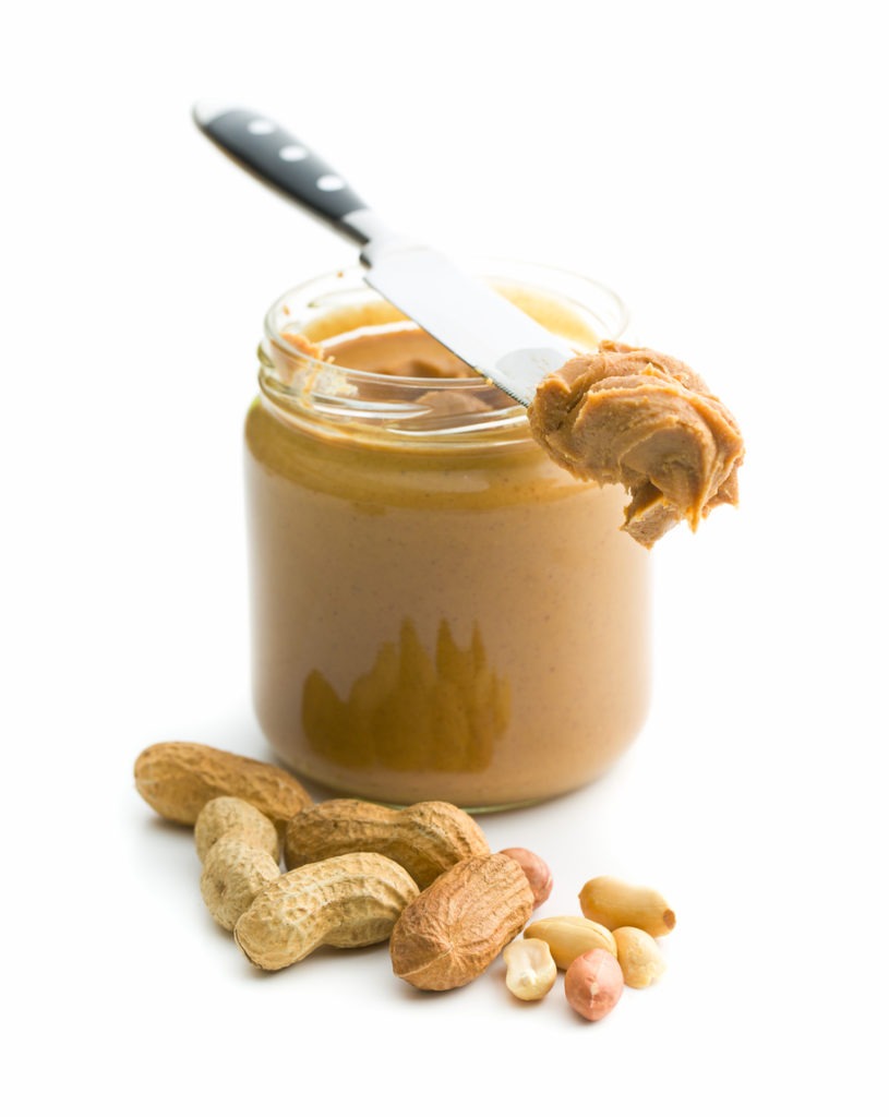 A jar of creamy peanut butter