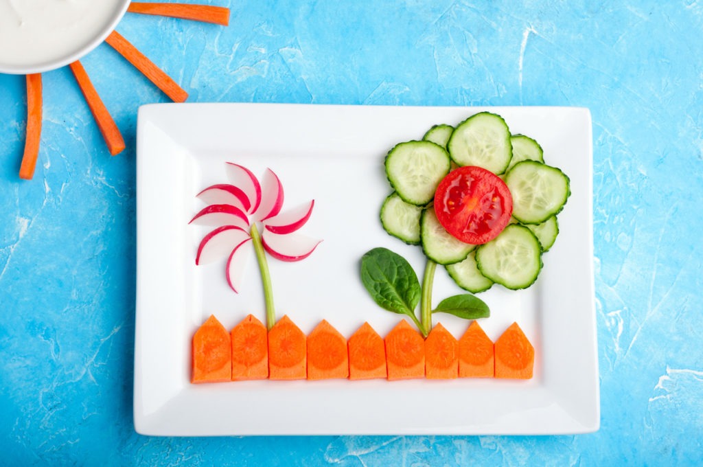  A kid’s plate filled with vegetables