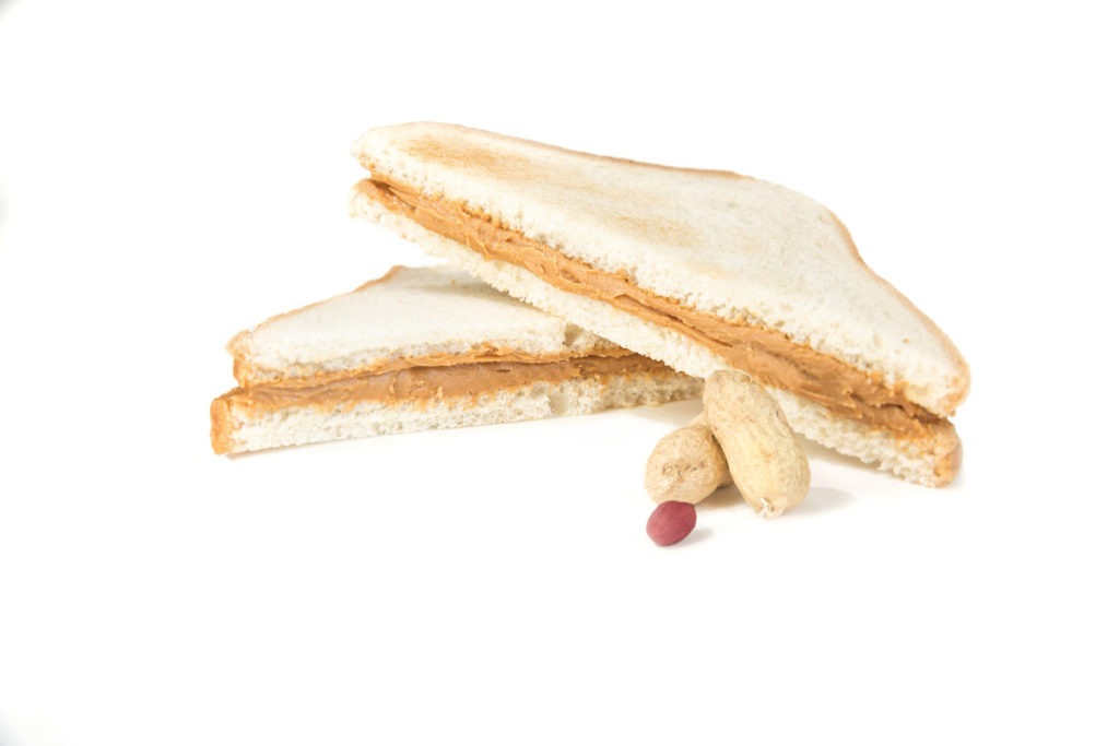 A peanut butter sandwich