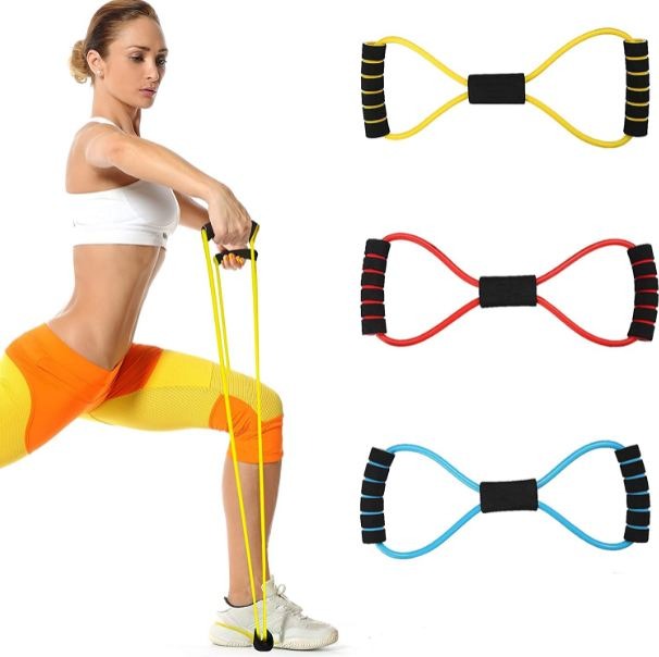 Atenia Figure 8 Fitness Resistance Band with Handles 