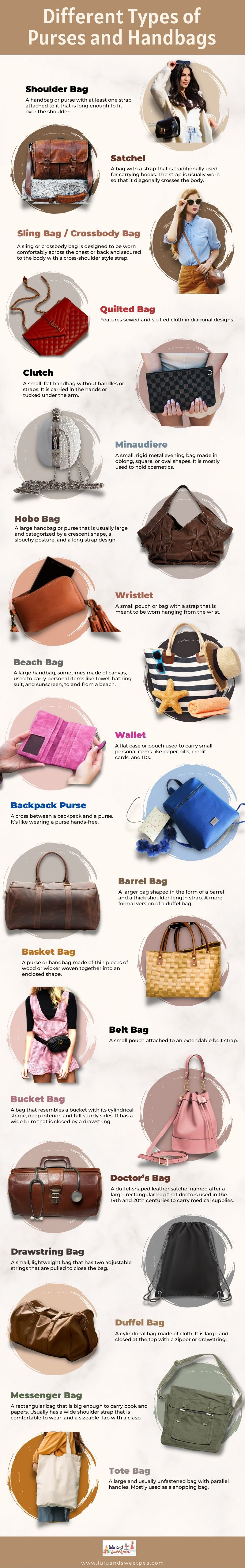 Different Types of Purses and Handbags