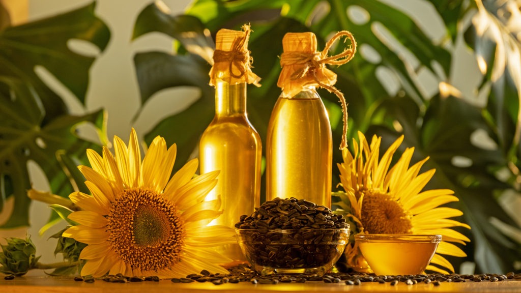 Helianthus spp. with sunflower oil 