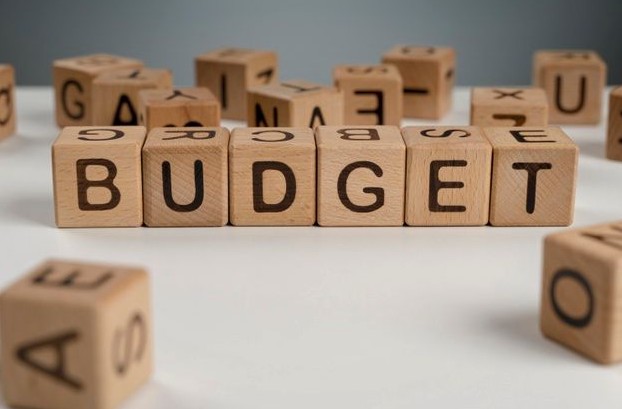 High-angle-picture-of-the-word-Budget