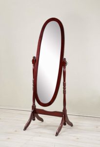 Roundhill Furniture Traditional Queen Anna Style Wood Floor Cheval Mirror-jpeg