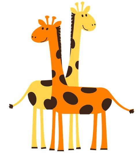 a-vector-image-of-two-giraffes