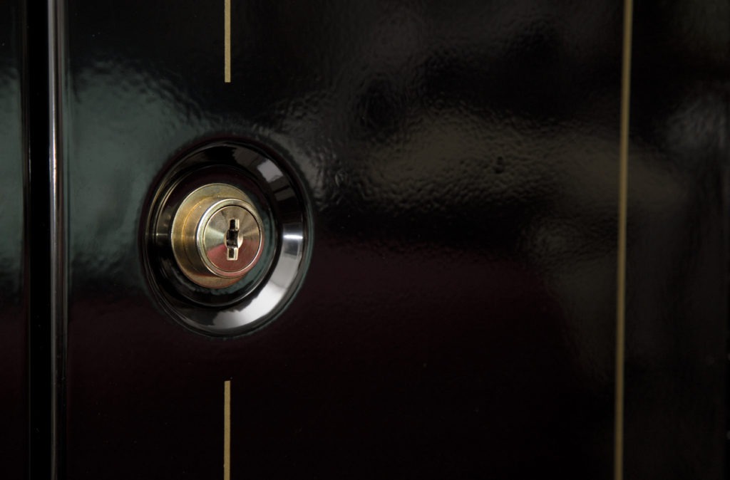 Close up view of a Gun Safe Lock