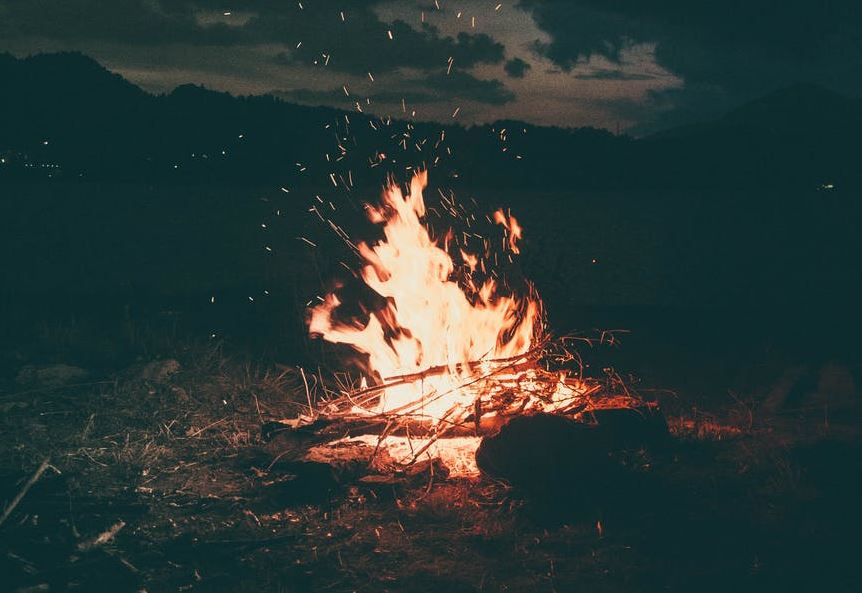 lit-bonfire-outdoors-during-nighttime