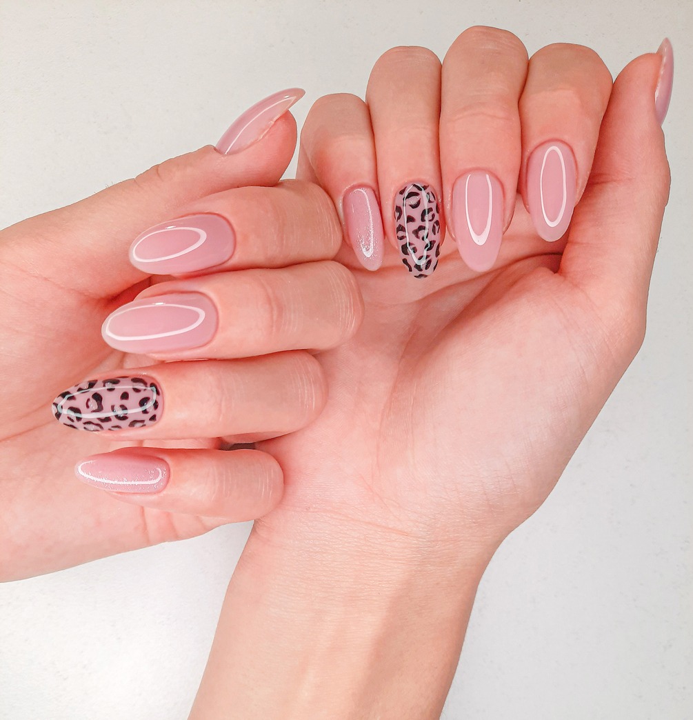 nails painted with gel nail polish