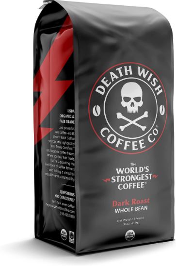 DEATH WISH Whole Bean Coffee [16 oz]