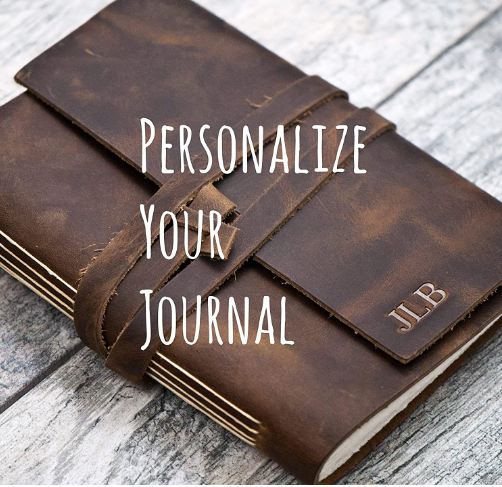 Personalized-Leather-Journal-Notebook-or-Sketchbook-Rustic-Brown-Saddle-Tan-Dark-Brown